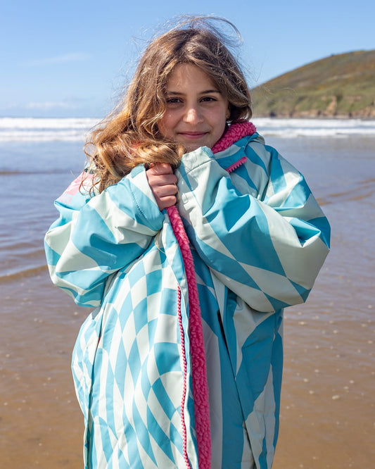 Warp Recycled Kids Changing Robe in Blue