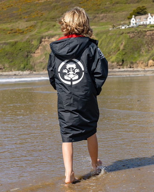 Recycled Kids Changing Robe Black/Red