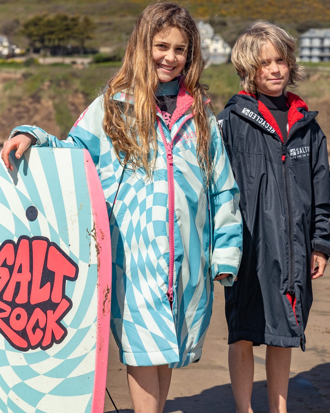 Warp Recycled Kids Changing Robe in Blue