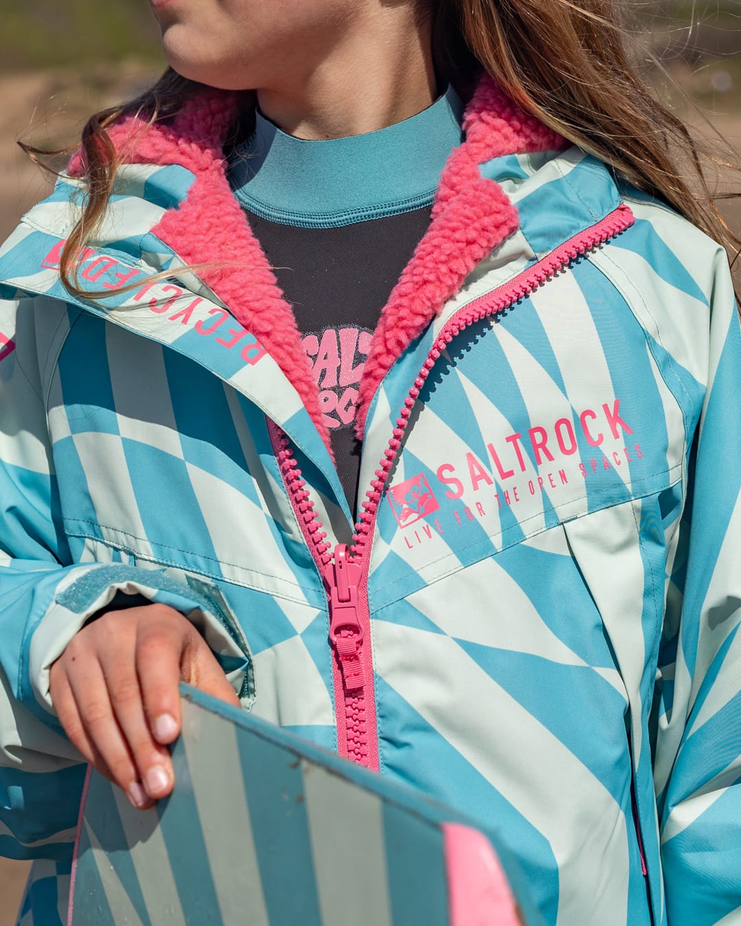 Warp Recycled Kids Changing Robe in Blue