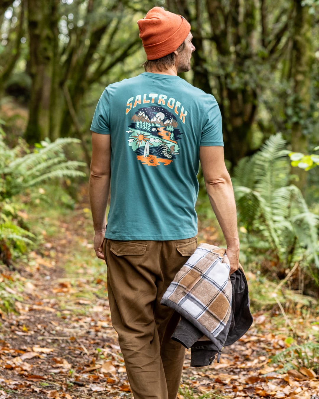 Base Camp Mens Short Sleeve T-Shirt In Dark Green