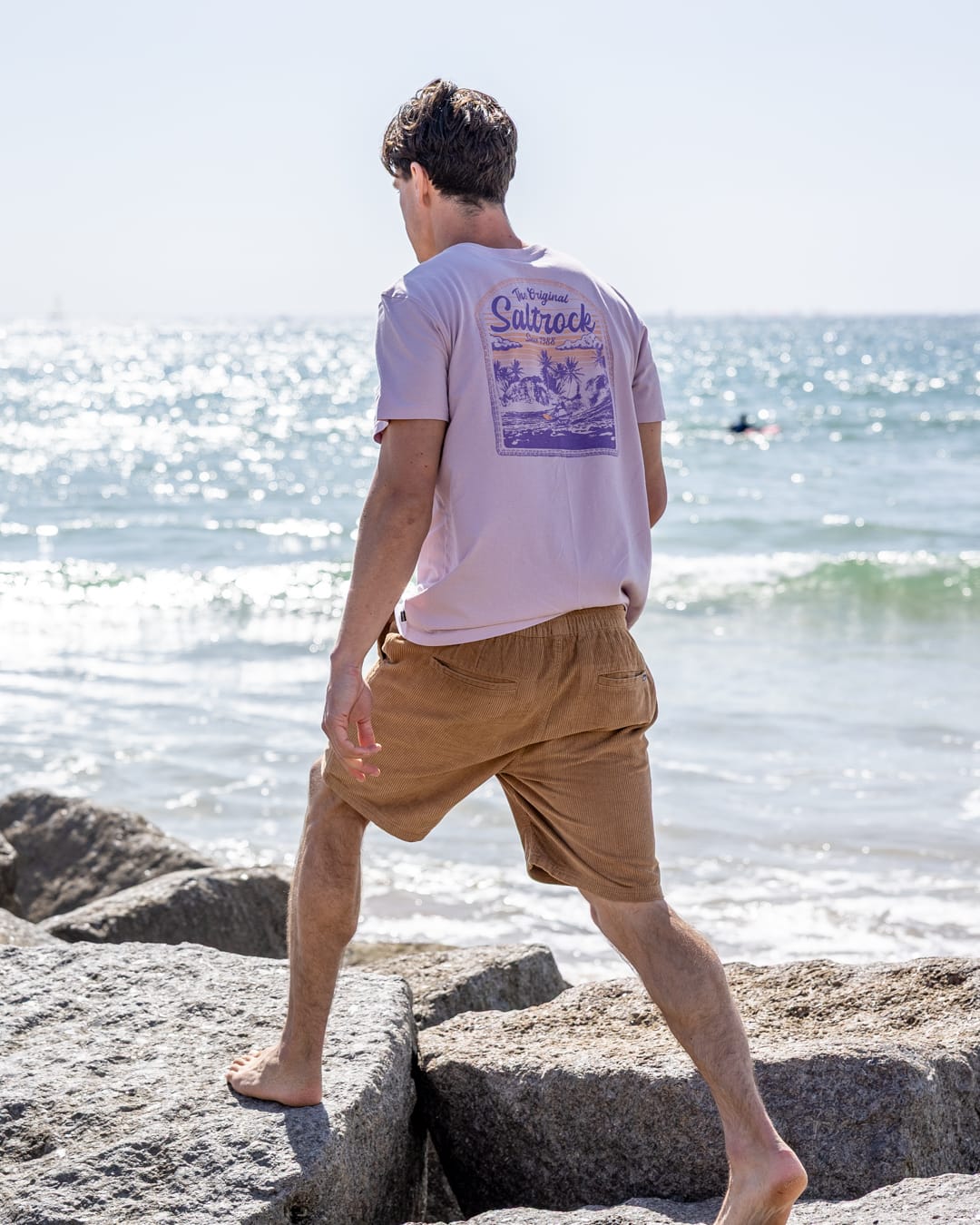 Postcard Mens Short Sleeve T-Shirt in Purple