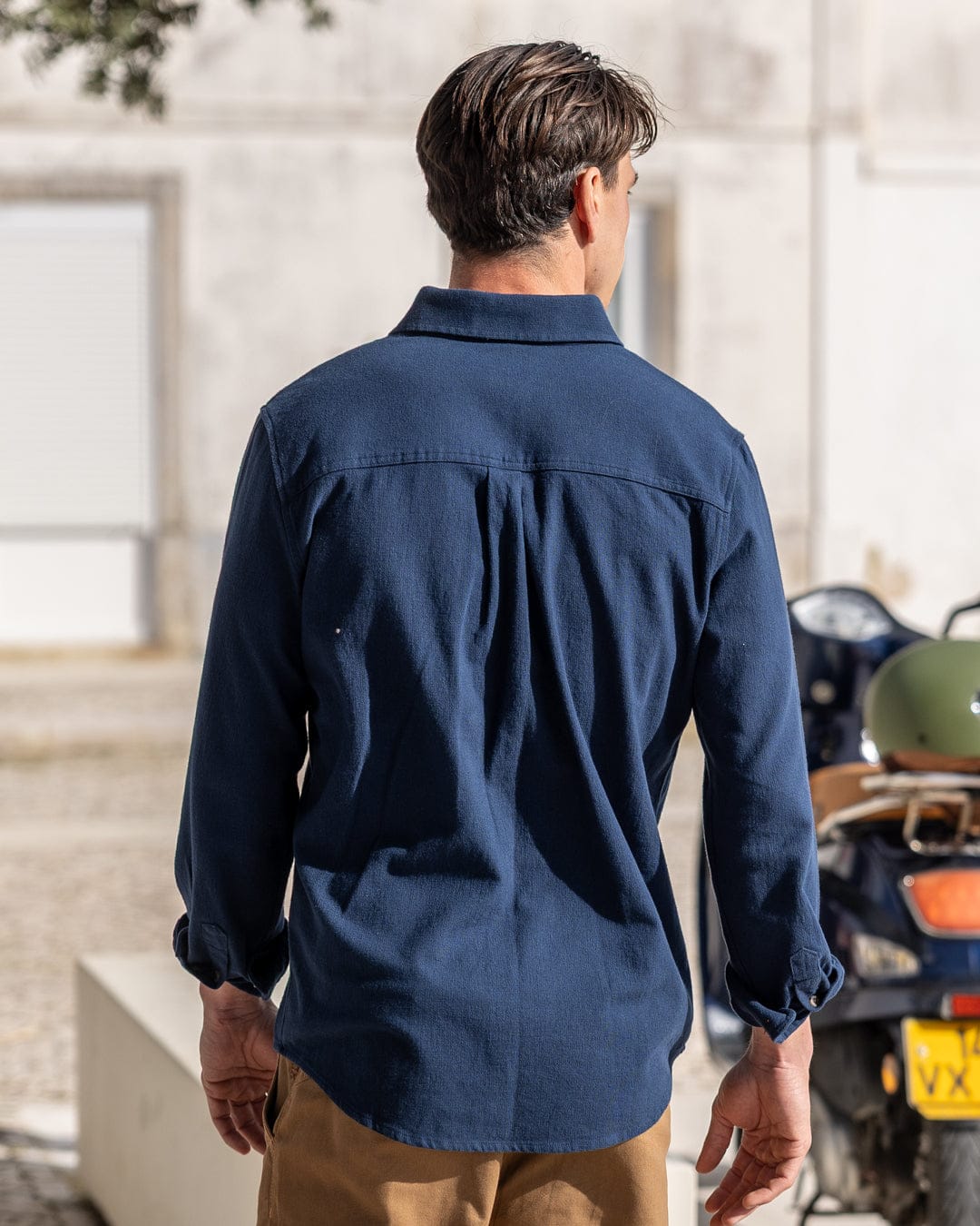 Penare 2 Mens Long Sleeve Shirt in Blue