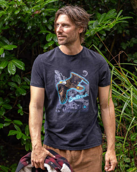 Eagle Mountain Mens Short Sleeve T-Shirt In Black