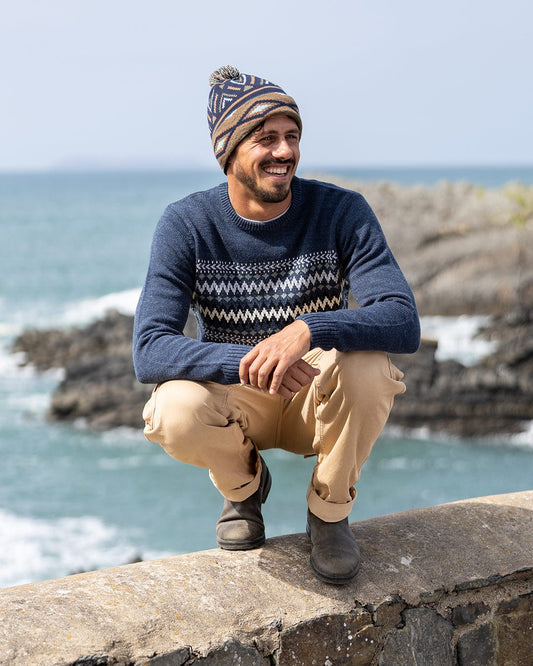 Rolo - Mens Knitted Jumper - Blue