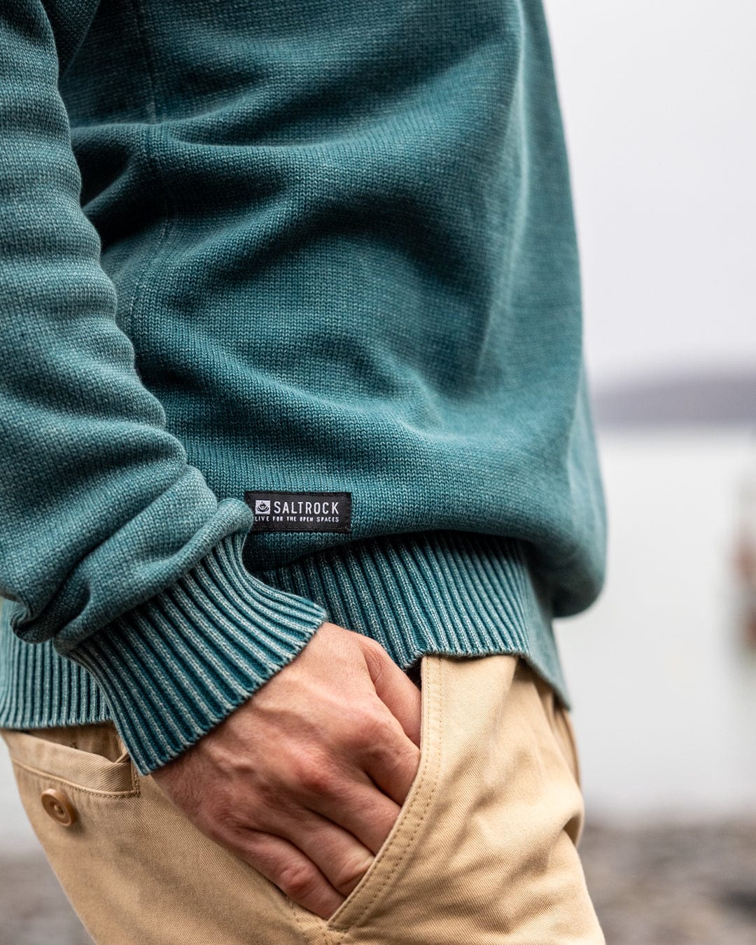 Waley - Mens Knitted Jumper - Teal