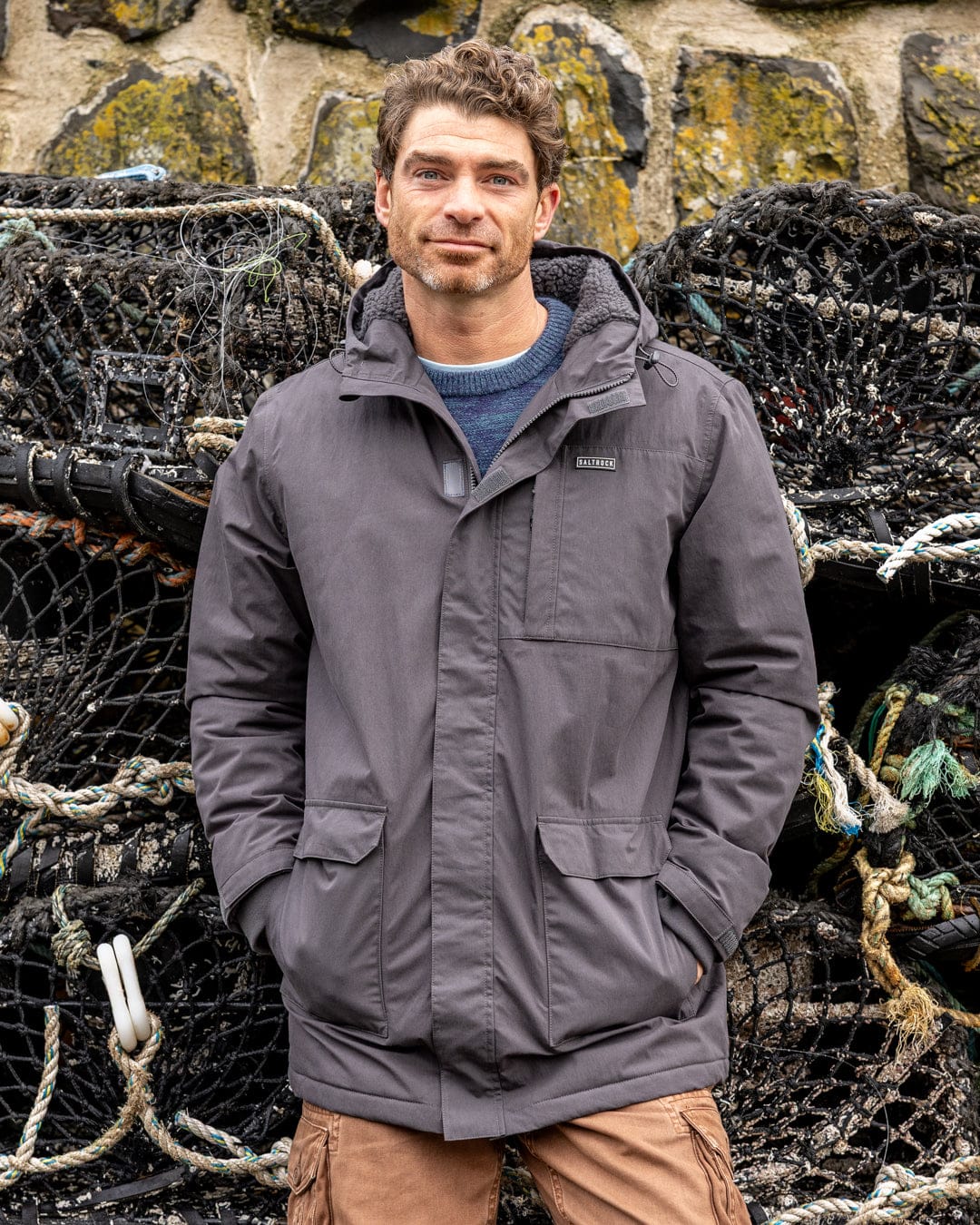 Linden - Mens Water Resistant Coat - Dark Grey