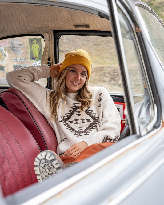 Myette - Womens Aztec Jumper - Cream