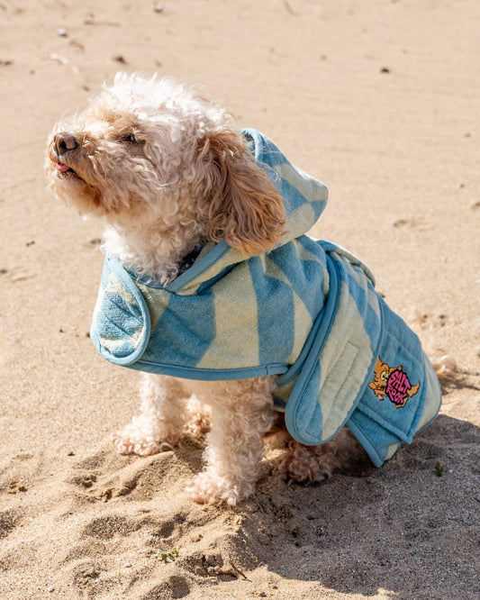 Warp Pet Towelling Robe in Light Blue