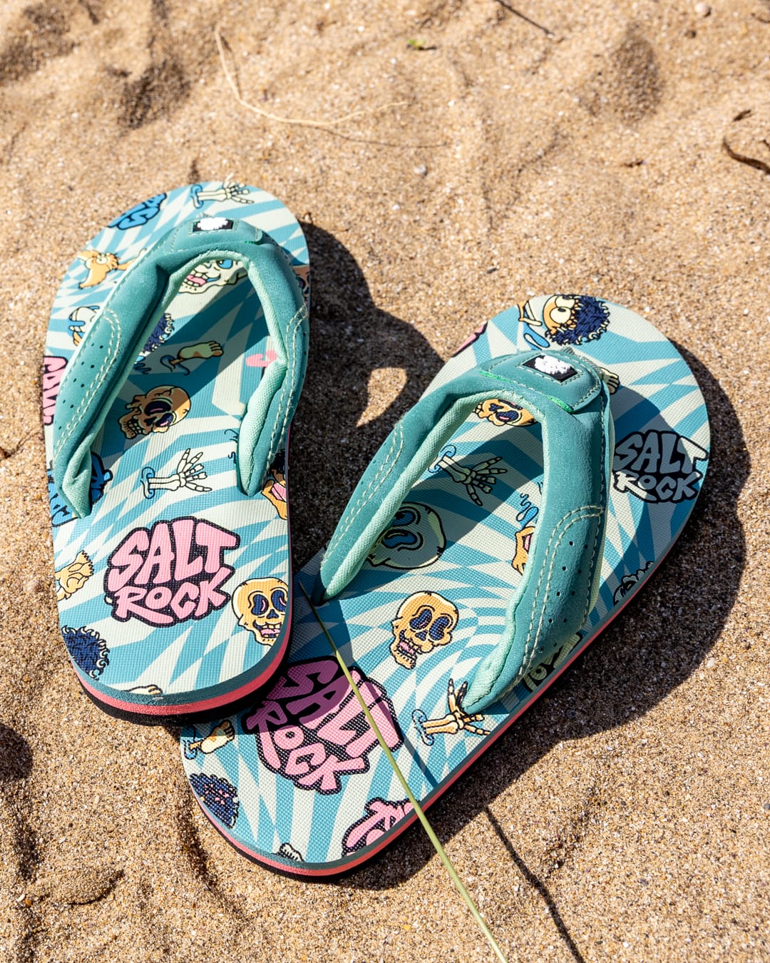 Lush Waves Kids Flip Flops in Blue