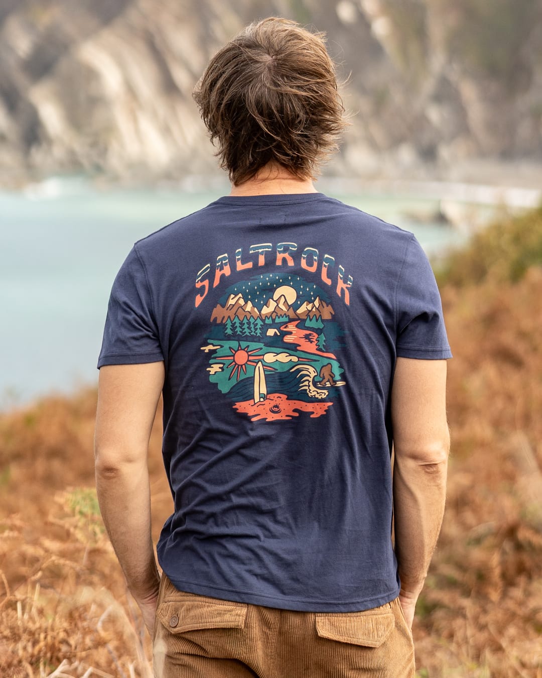 Base Camp Mens Short Sleeve T-Shirt In Blue