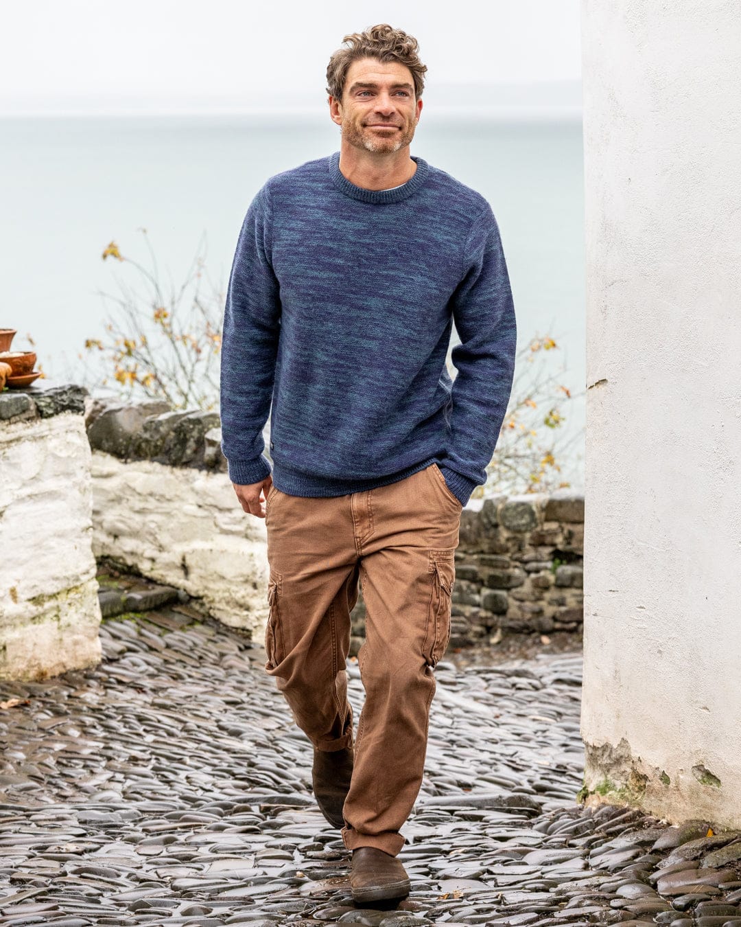 Reader - Mens Knitted Jumper - Blue