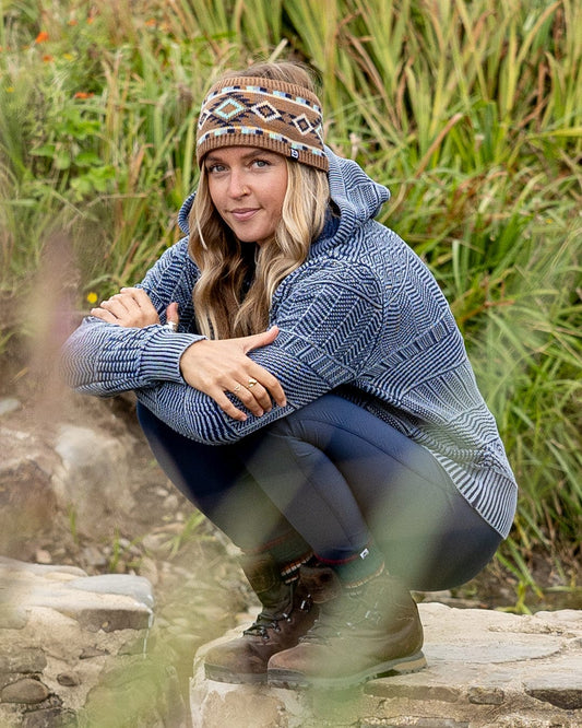 Noa - Womens Hooded Jumper - Blue