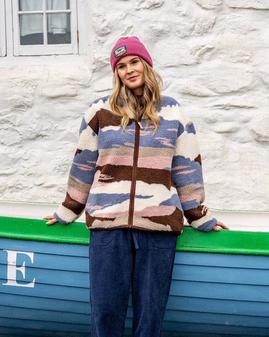 Mountain Trail - Womens Recycled Borg Zip Fleece - Pink