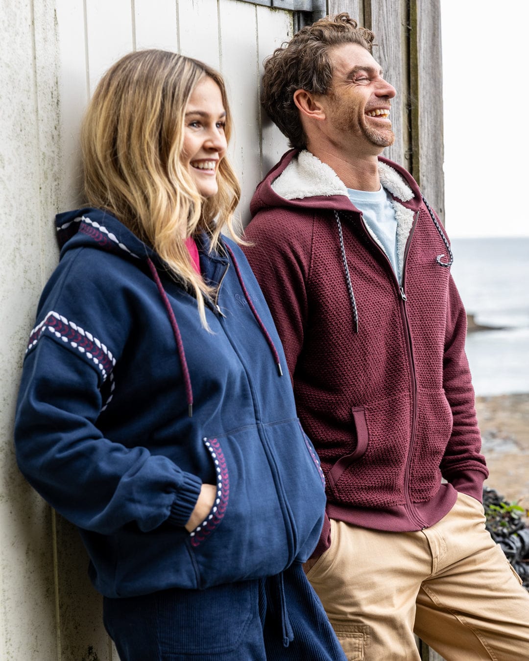 Auden - Womens Oversized Zip Hoodie - Blue