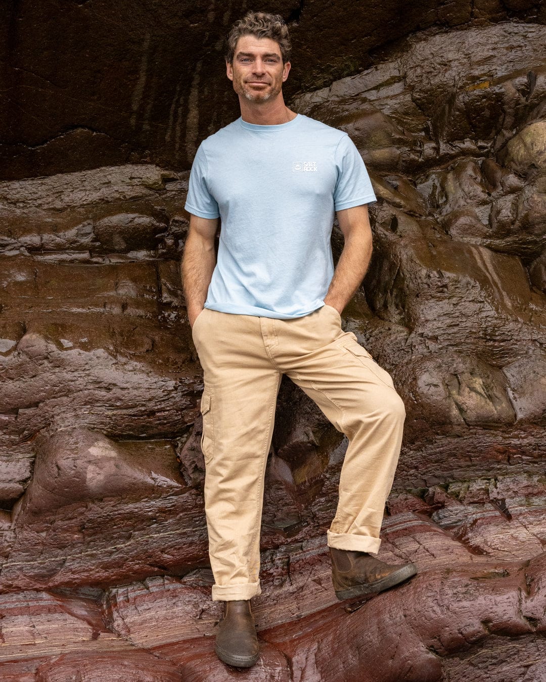 Saltrock Original - Mens Short Sleeve T-Shirt - Light Blue