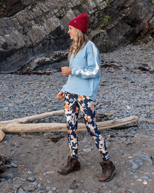 Folie - Womens Leggings - Blue/Orange