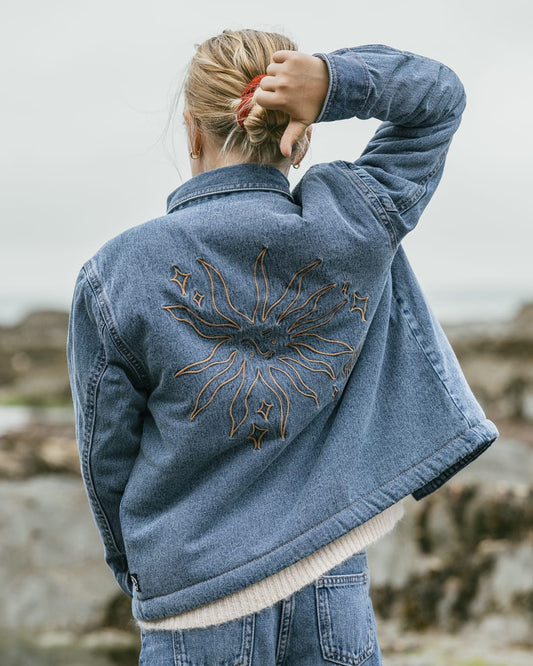 Naya Kids Long Sleeve Shirt in Borg Lined In Blue