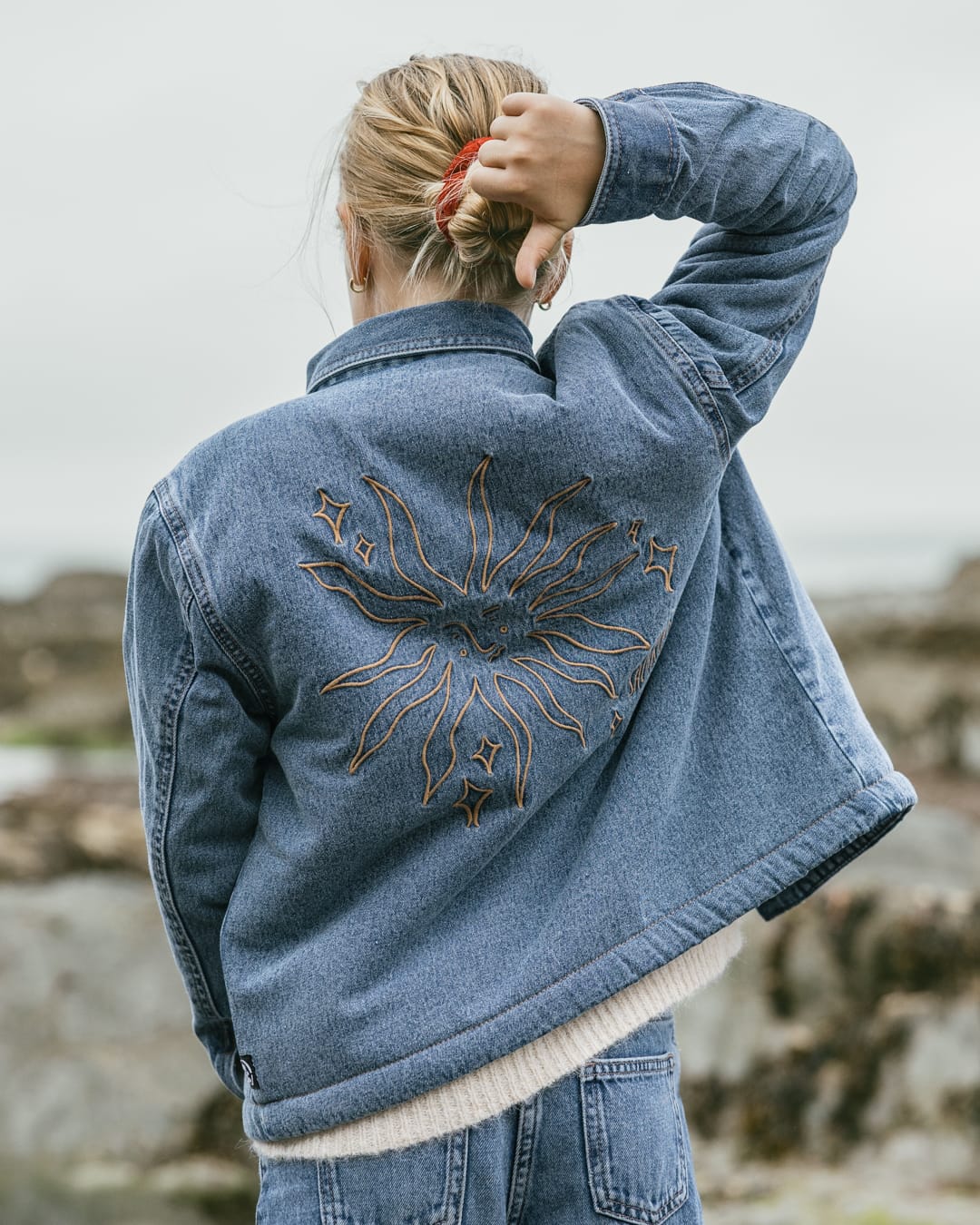Naya Kids Long Sleeve Shirt in Borg Lined In Blue