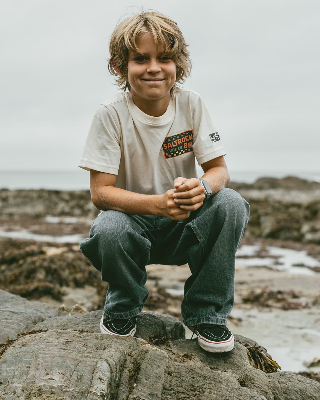 Ska Kids Classic Short Sleeve T-Shirt In Cream
