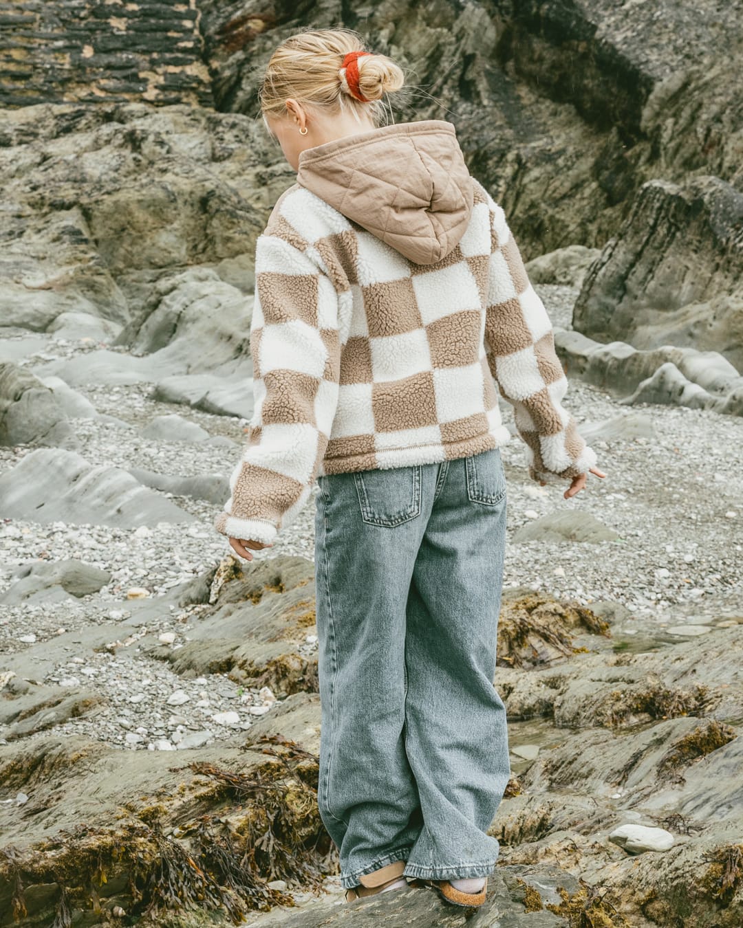Calla Kids Fleece Hooded in Brown
