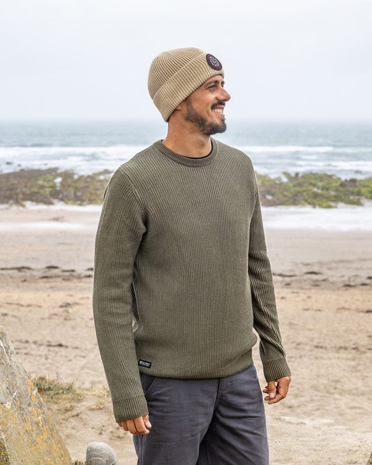 Waite - Mens Knitted Jumper - Green