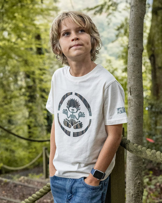 Tiger Target Kids T-Shirt in Cream