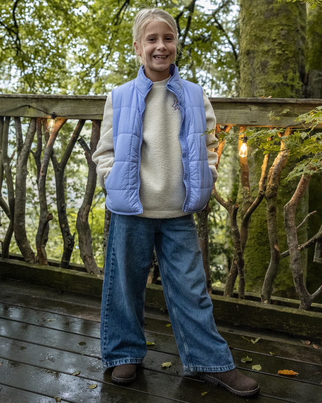 Montana Kids Gilet In Light Blue
