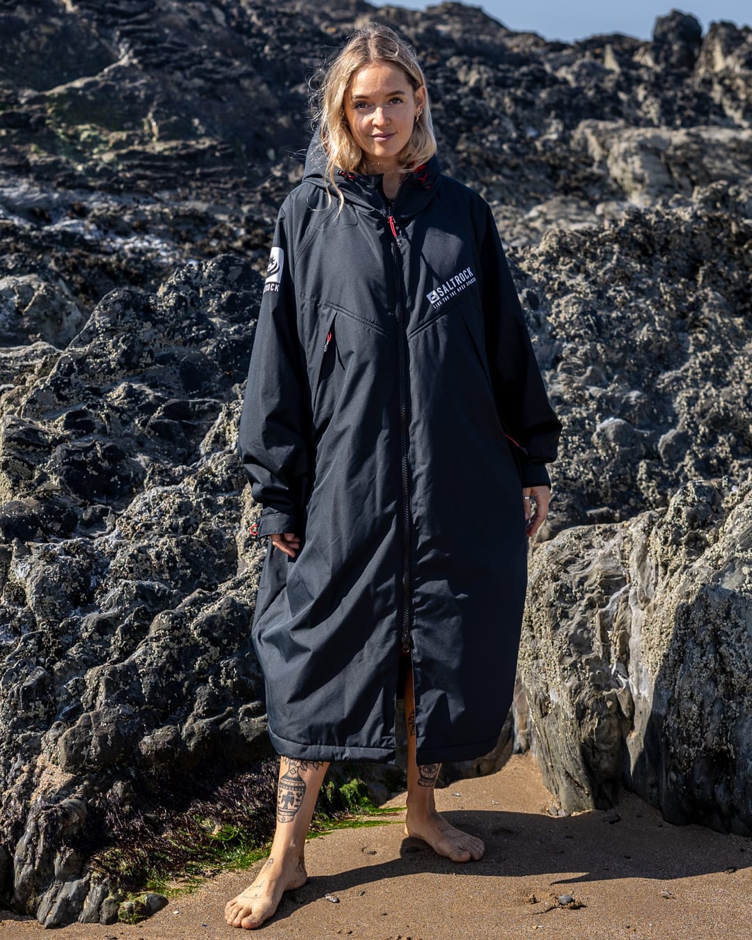 Recycled Changing Robe Black/Red