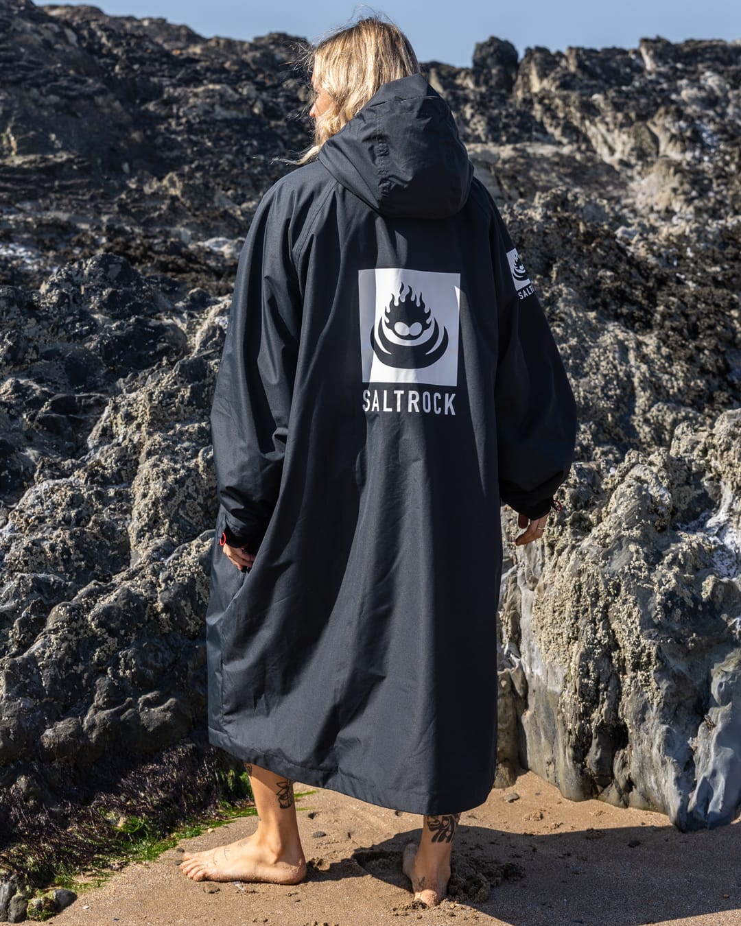 Recycled Changing Robe Black/Red
