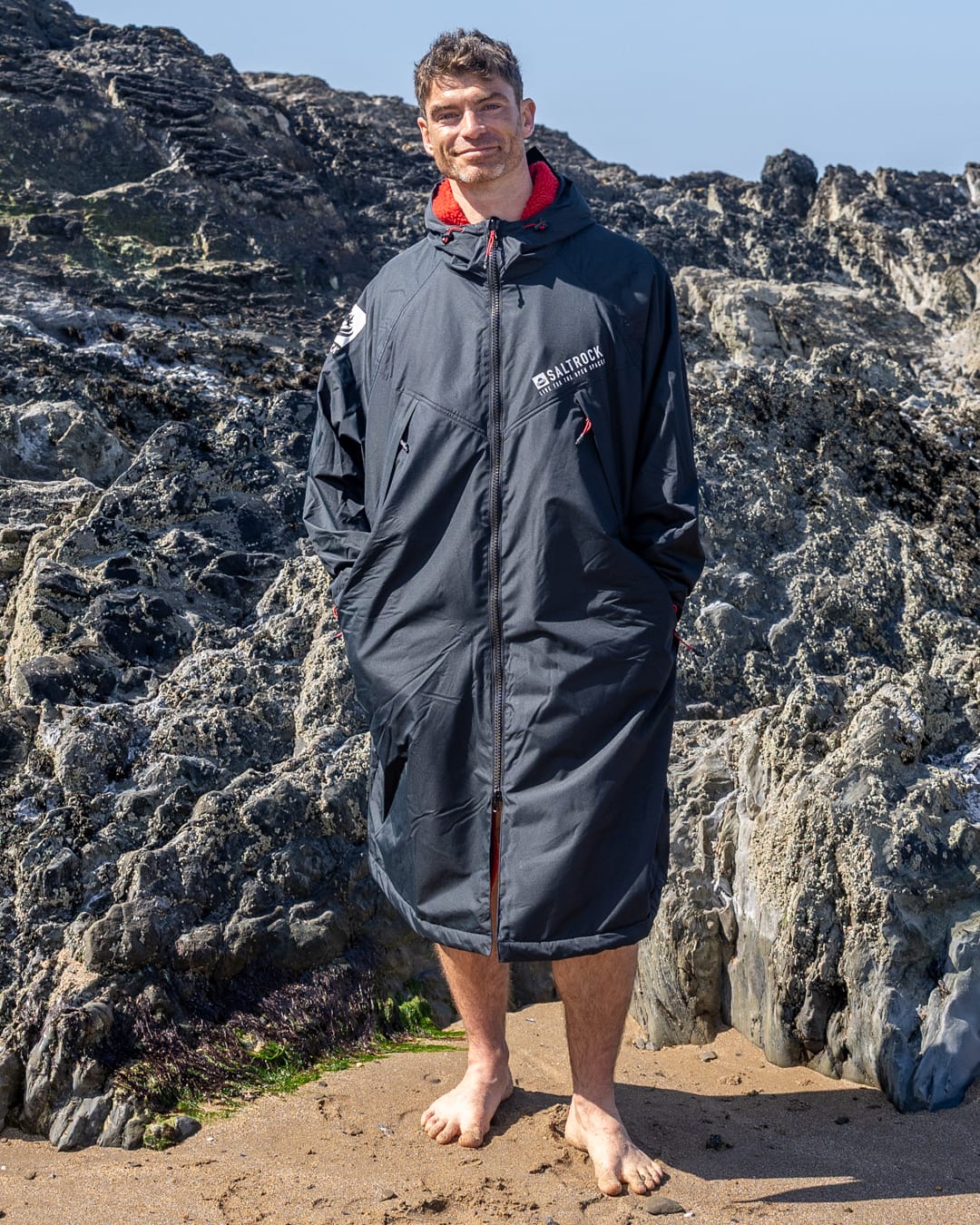 Recycled Changing Robe Black/Red