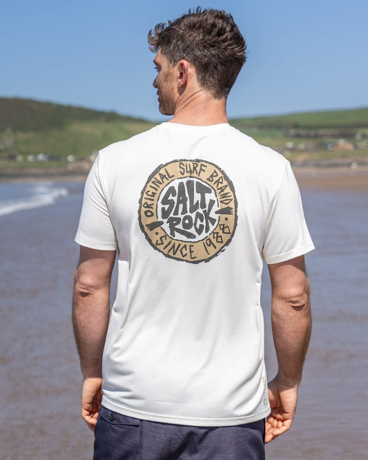 Original SR Hybrid Mens Short Sleeve T-Shirt in Cream