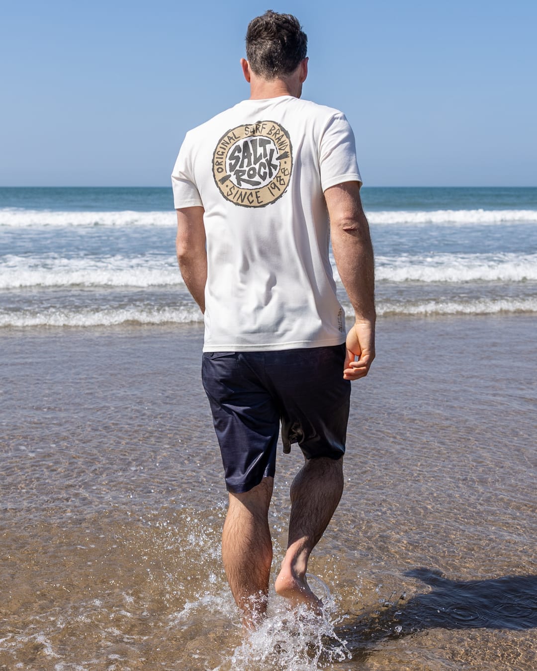 Original SR Hybrid Mens Short Sleeve T-Shirt in Cream