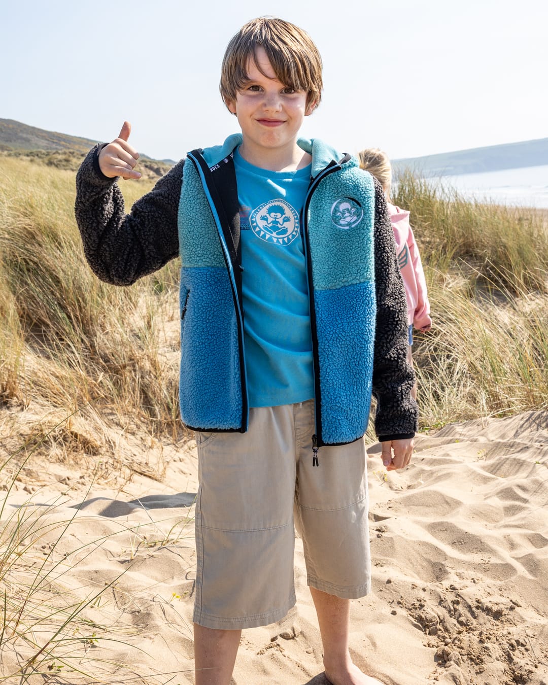Tok Emery Kids Fleece in Blue/Black