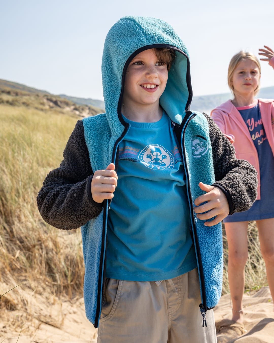 Tok Emery Kids Fleece in Blue/Black