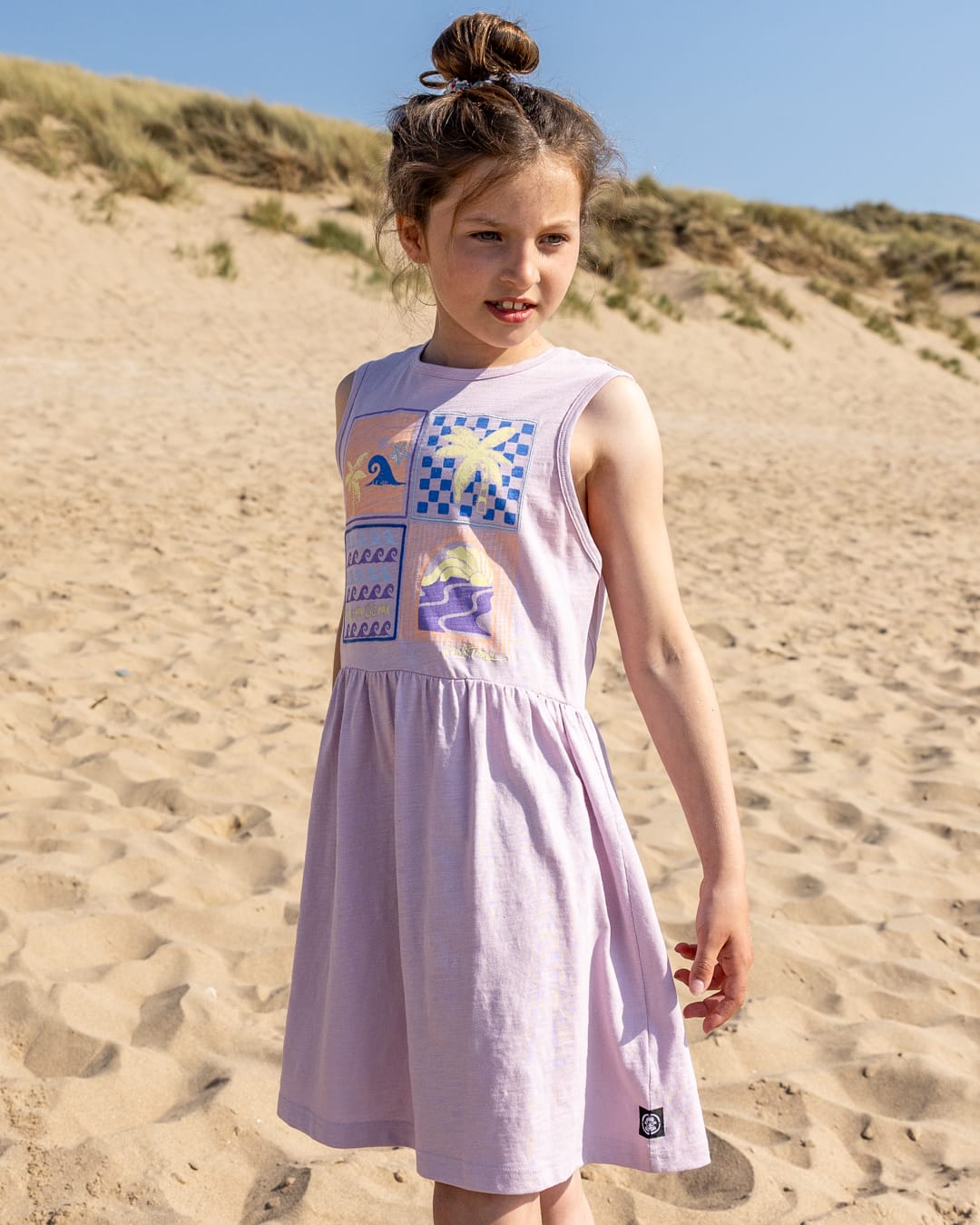 Vacay Kids Dress in Purple