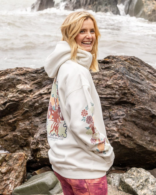 Better Days - Womens Oversized Pop Hoodie - Cream