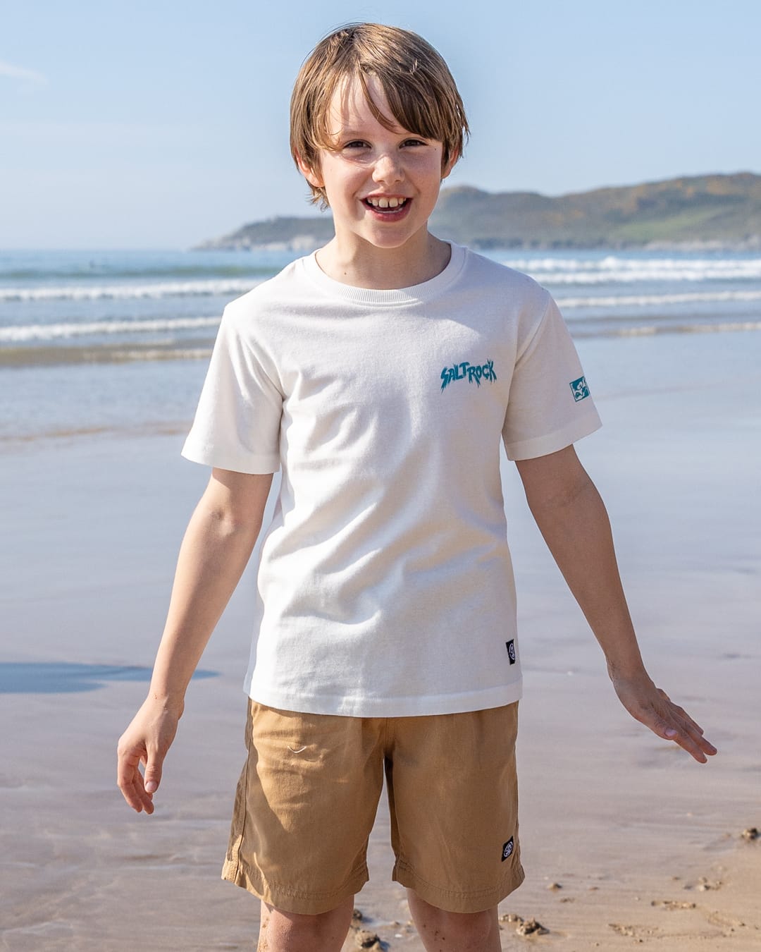 Jaws Kids Short Sleeve T-Shirt in Cream