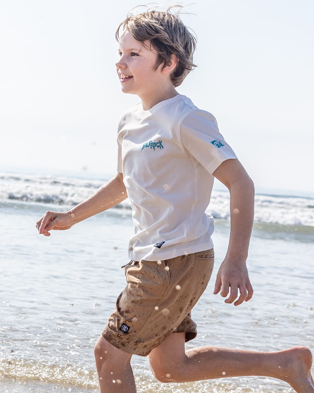 Jaws Kids Short Sleeve T-Shirt in Cream