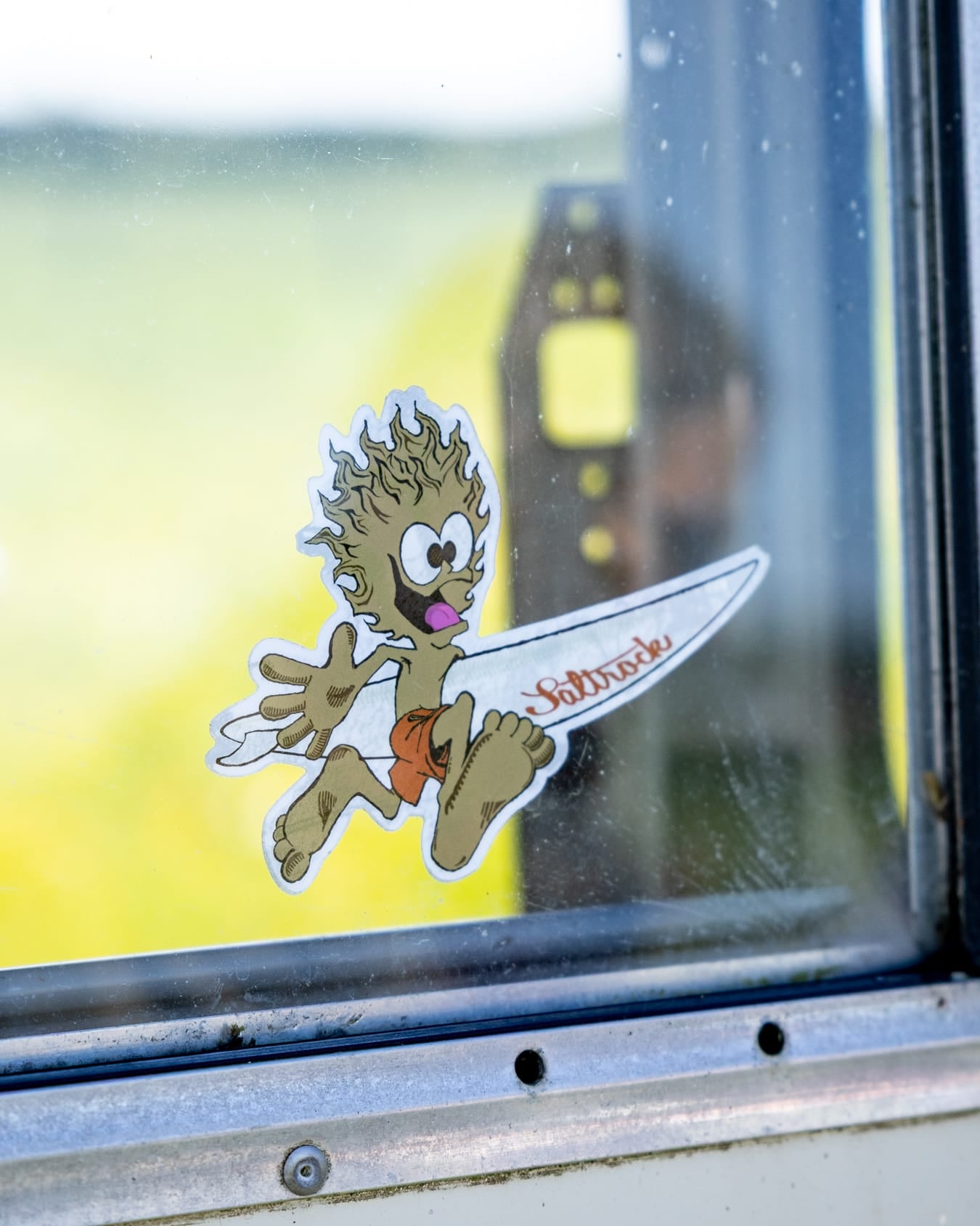Running Man Sticker in Brown