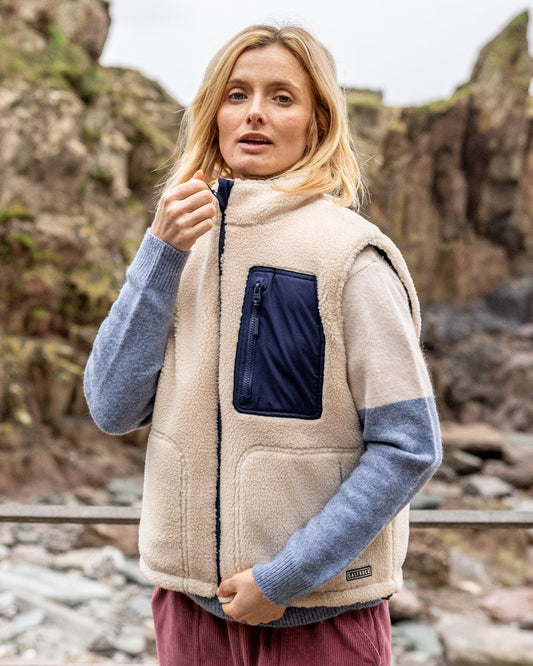 Astra Borg - Womens Reversible Gilet - Navy