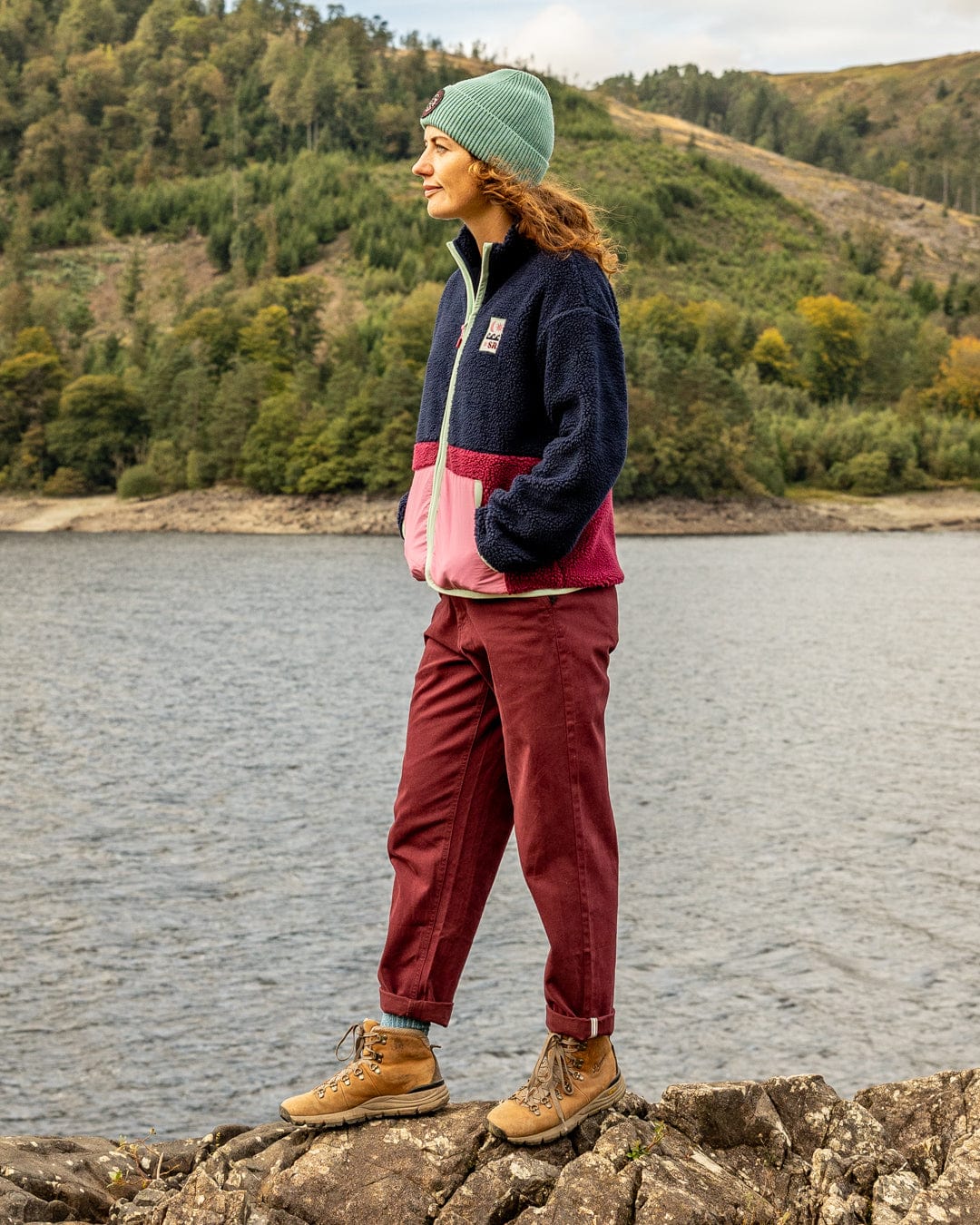 Emery Star - Womens Zip Fleece - Blue/Pink