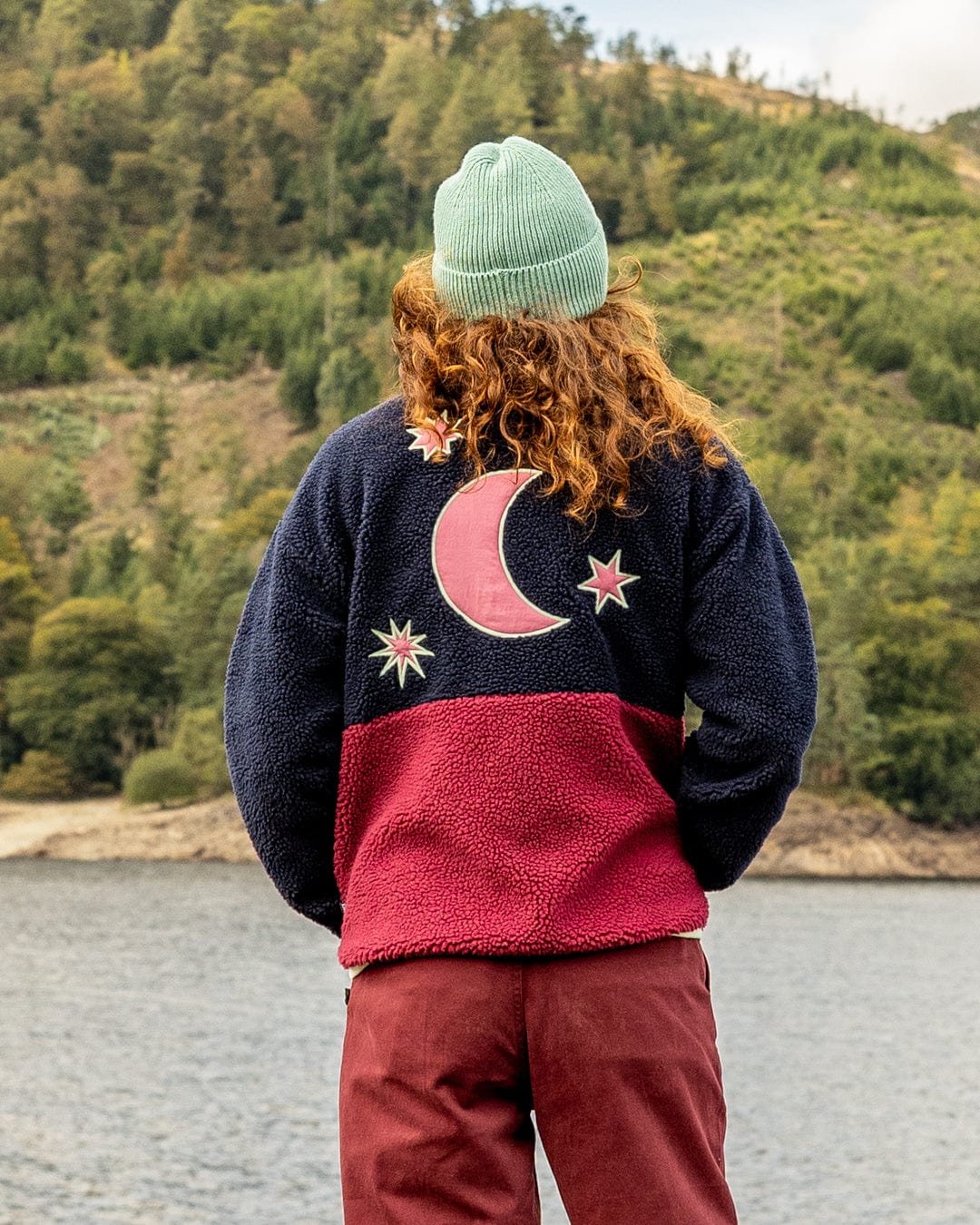 Emery Star - Womens Zip Fleece - Blue/Pink