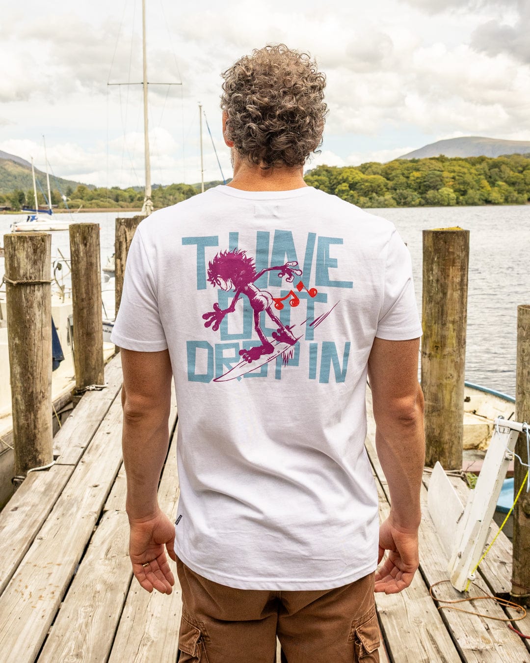 Tune Out - Mens Short Sleeve T-Shirt - White