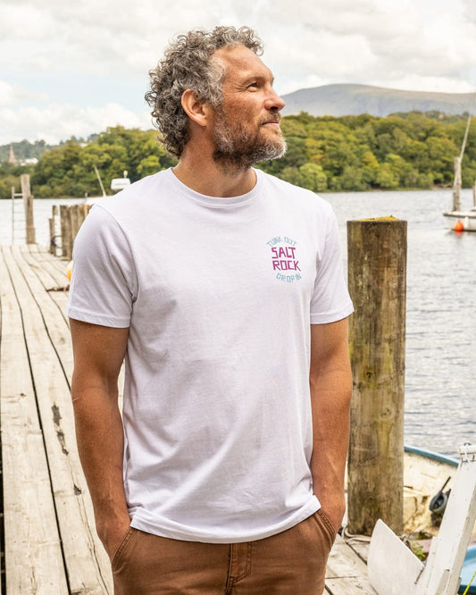 Tune Out - Mens Short Sleeve T-Shirt - White
