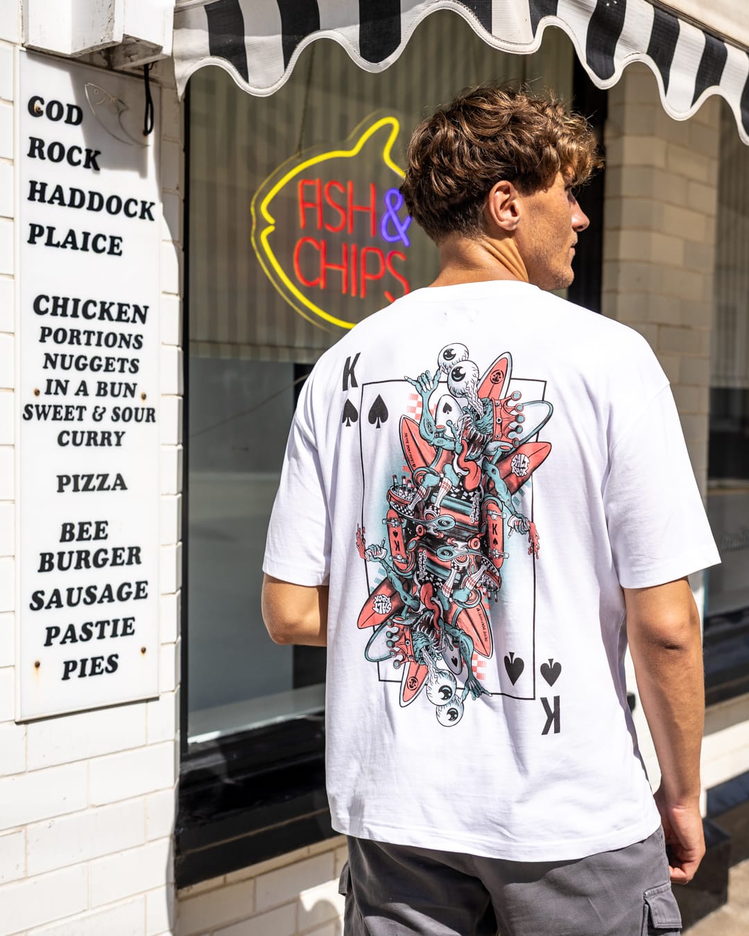 King Creeper Mens Short Sleeve Tee in White