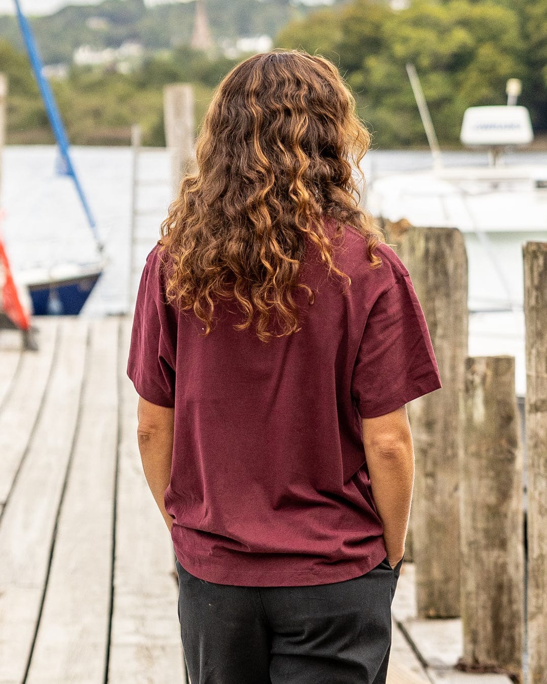 Tarot Moon - Womens Oversized Short Sleeve T-Shirt - Dark Purple