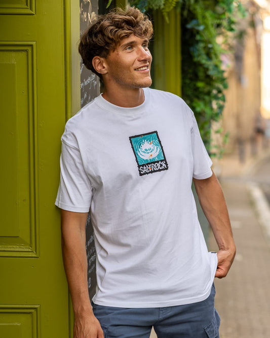 Koi Box Logo Mens Short Sleeve Tee in White