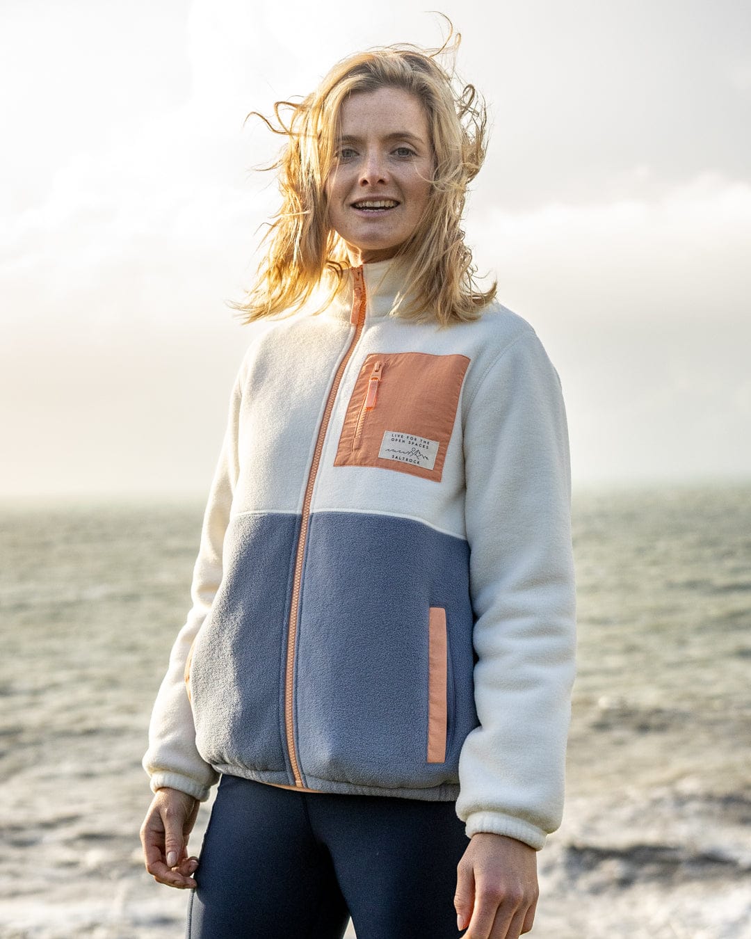 Denya - Womens Zip Fleece - Cream