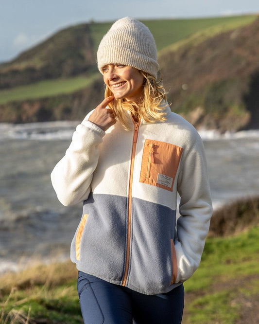 Denya - Womens Zip Fleece - Cream